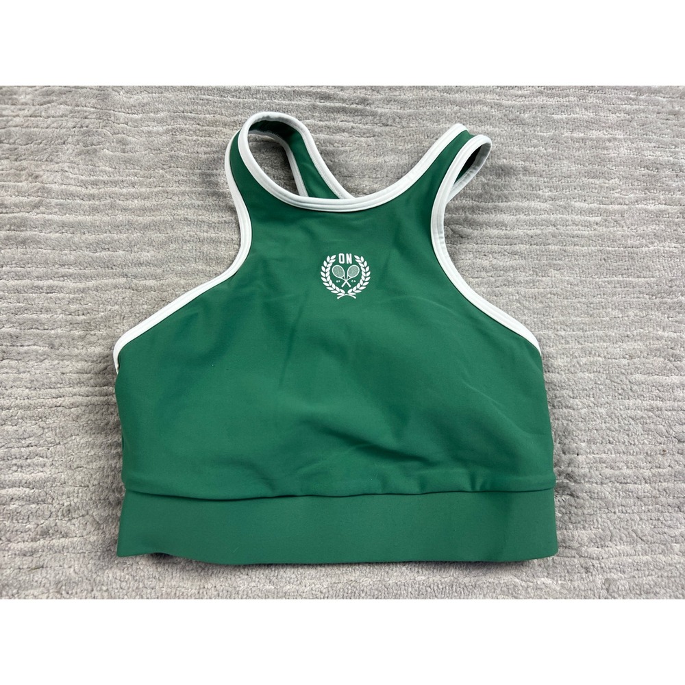 Old Navy‎ Sports Bra Womens XS Green Powersoft Tennis Medium Support Racerback